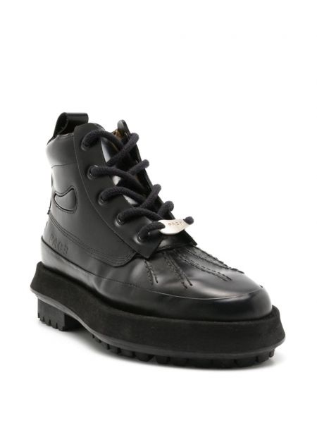 Ankle boots skórzane Pace czarne