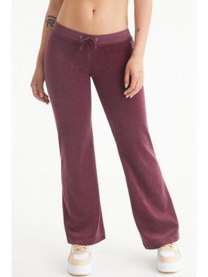 Широкие брюки Juicy Couture фиолетовые