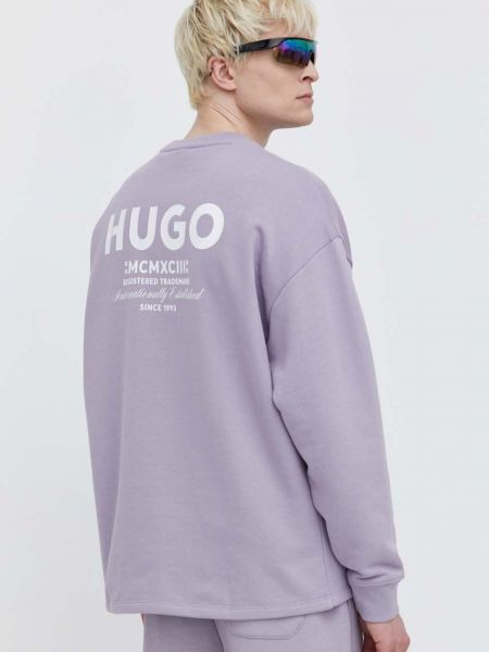 Bluza bawełniana z nadrukiem Hugo Blue