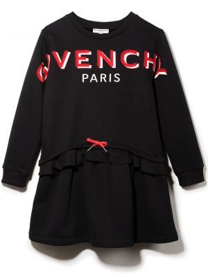 Trykt dress for jenter Givenchy Kids svart