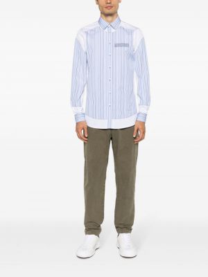 Bavlněné rovné kalhoty s výšivkou Moschino