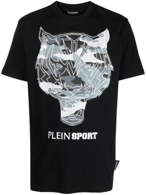 Tricou sport cu imagine Plein Sport negru