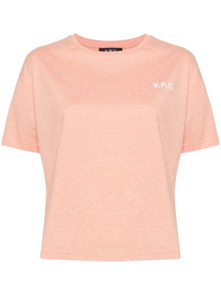 Bavlnené tričko A.p.c. oranžová