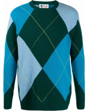 Jersey de punto de tela jersey con estampado de rombos Pringle Of Scotland verde