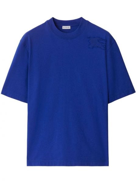 Памучна тениска Burberry синьо