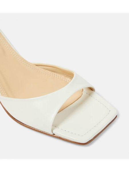 Lakované kožené sandále Souliers Martinez biela