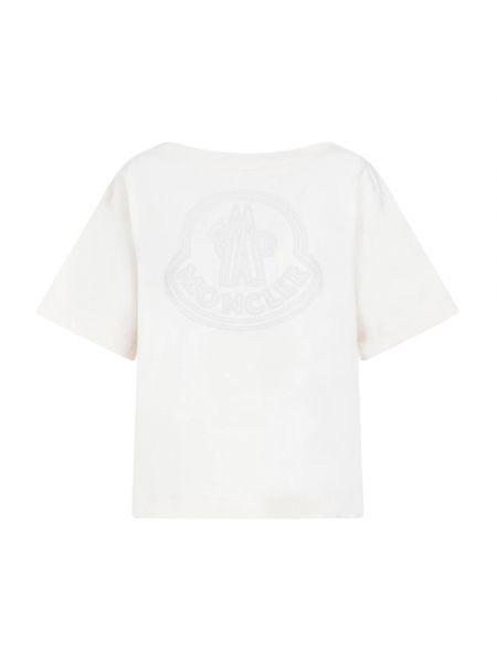 Koszulka bawełniana Moncler biała