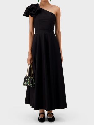 Βαμβακερή μάξι φόρεμα Giambattista Valli μαύρο