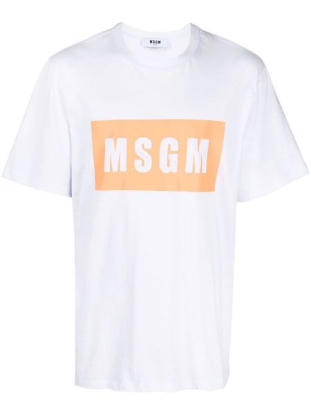 Trykt t-skjorte Msgm hvit