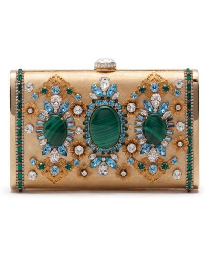 Bolso clutch de cristal Dolce & Gabbana dorado