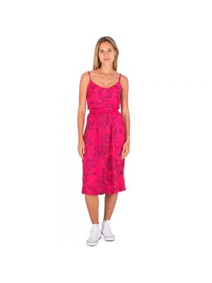 Платье миди Hurley розовое