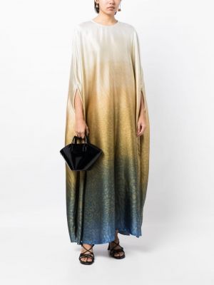 Hedvábné šaty s přechodem barev Bambah hnědé