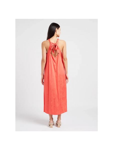 Sukienka midi z nadrukiem Suncoo pomarańczowa