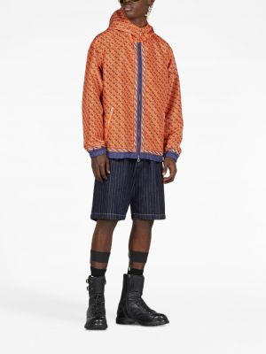 Windjacke mit kapuze mit print Gucci orange