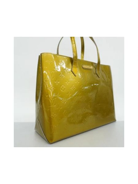 Shopperka skórzana Louis Vuitton Vintage żółta