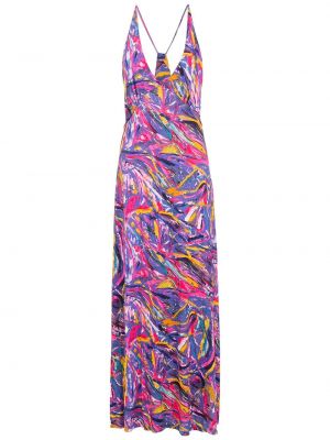 Коктейлна рокля Amir Slama виолетово