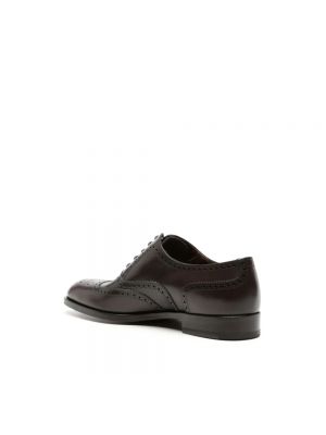 Zapatos brogues de cuero Fratelli Rossetti marrón
