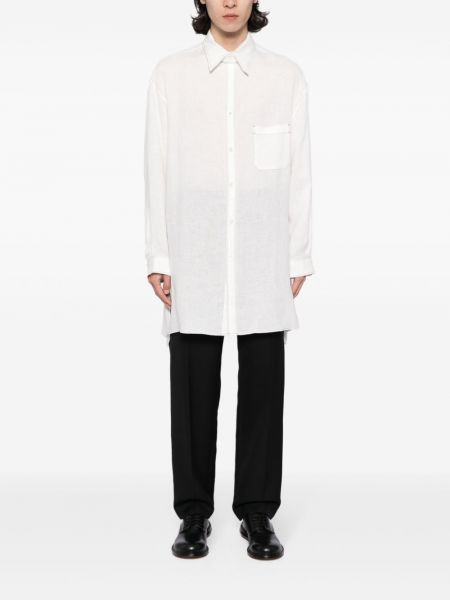 Lniana koszula Yohji Yamamoto biała