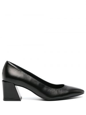 Slip-on кожени полуотворени обувки Furla черно