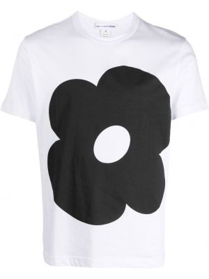 T-shirt med mönster i blommigt Comme Des Garcons Shirt vit