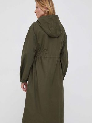 Pamut kabát Tommy Hilfiger zöld