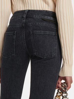 Straight leg jeans a vita bassa con motivo a stelle Stella Mccartney nero