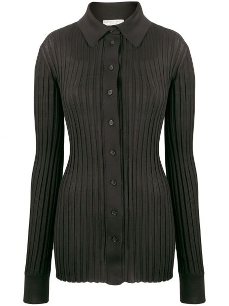 Jersey con botones de tela jersey Bottega Veneta negro
