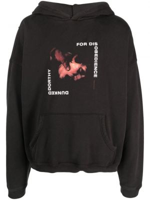 Pamučna hoodie s kapuljačom s printom Enfants Riches Déprimés crna