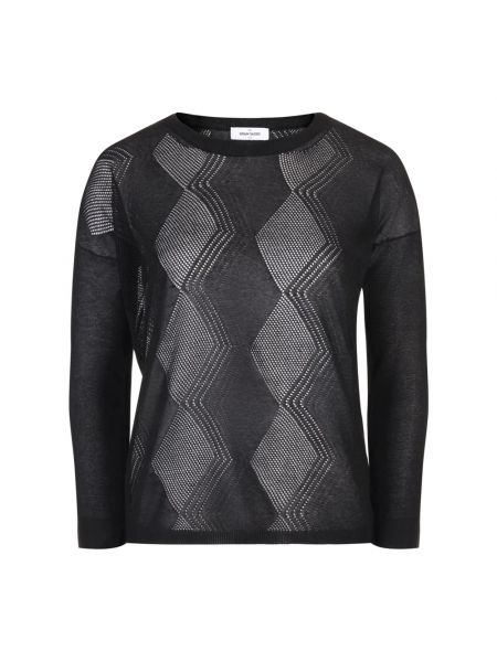 Sweter w geometryczne wzory Gran Sasso czarny