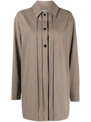 Camisa con botones plisada 12 Storeez marrón