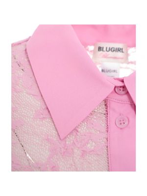 Blusa con botones de encaje Blugirl rosa