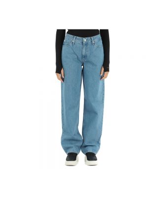 Spodnie Calvin Klein Jeans niebieskie