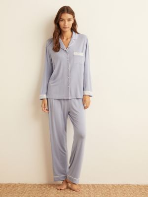 Pijama con bolsillos énfasis azul