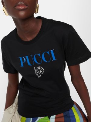 Jersey t-shirt aus baumwoll Pucci weiß