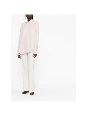 Blusa de algodón plisada Jil Sander rosa