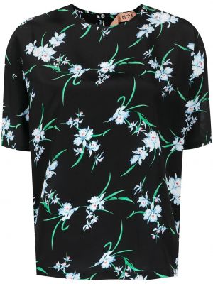 Bluza s cvetličnim vzorcem s potiskom N°21