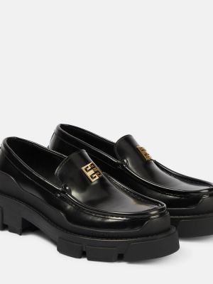 Leder loafer Givenchy schwarz