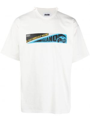 T-shirt con stampa Magliano bianco