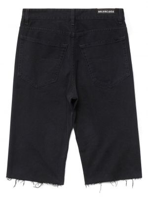 Shorts en jean Balenciaga noir