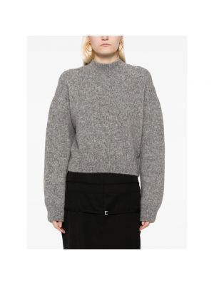 Jersey de lana de alpaca de tela jersey Jacquemus gris