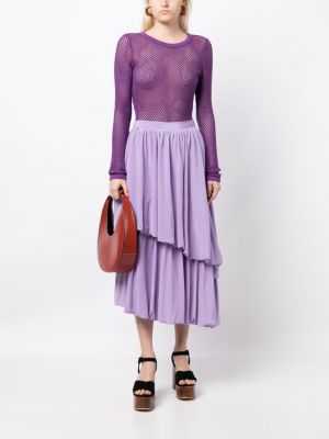 Hedvábné sukně Ulla Johnson fialové