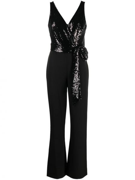 Ermeløs paljett jumpsuit med brede ben Lauren Ralph Lauren svart