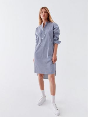 Φόρεμα σε στυλ πουκάμισο Polo Ralph Lauren μπλε