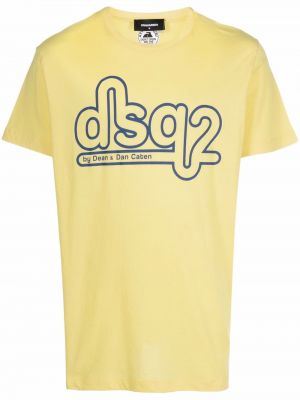 Camiseta con estampado Dsquared2 amarillo