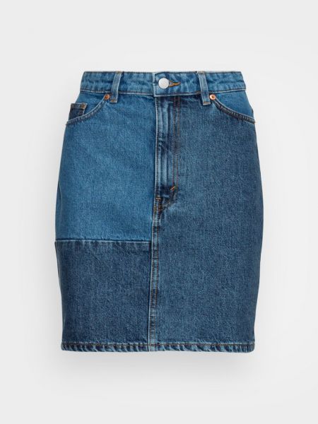 Spódnica jeansowa Monki niebieska