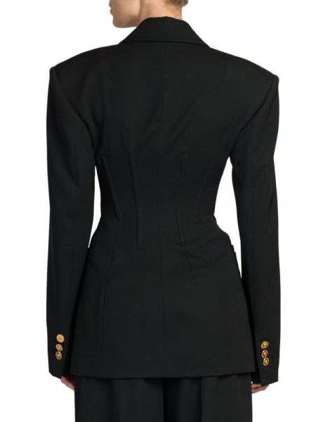 Шерстяная куртка Versace черная