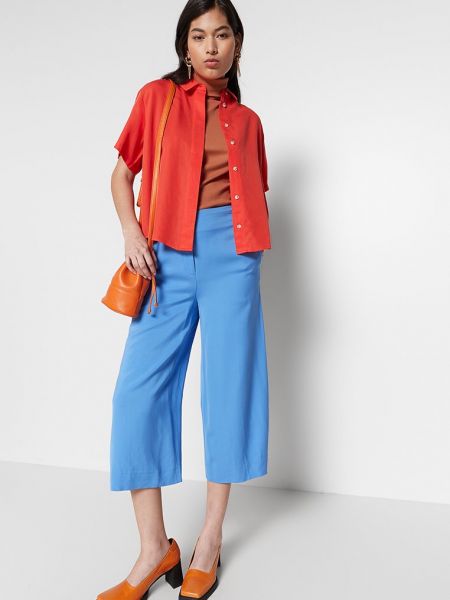 Spodnie Diane Von Furstenberg niebieskie