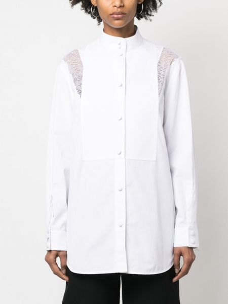 Camicia di cotone Burberry bianco