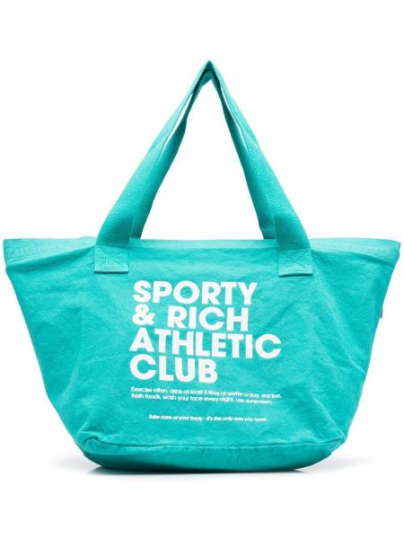 Baskılı çanta Sporty & Rich mavi