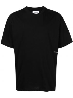 Памучна тениска с принт Soulland черно